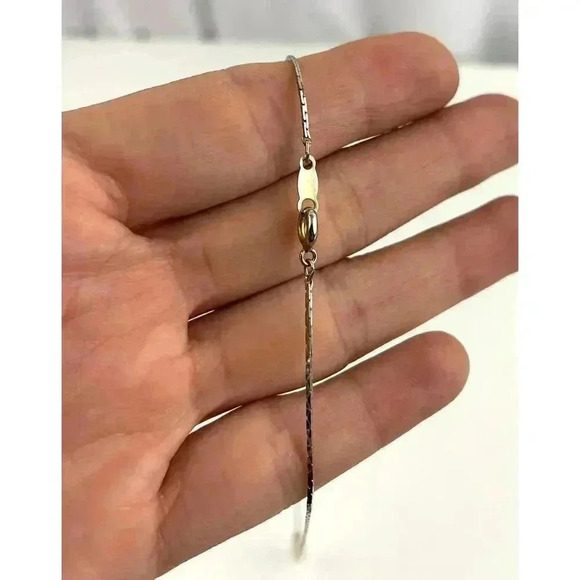 18k GT Chain 17" Necklace Faux Pearl Pink Design Teardrop Pendant - Picture 11 of 15